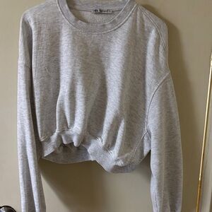 Zara crop top sweatshirt